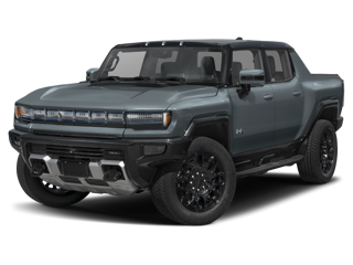 Meterorite Metallic Grey 2025 GMC HUMMER EV Pickup 2X angled to driver sideview of truck with no background | Electric Vehicles for Sale in Muskogee, OK | Kyle Edwards Buick GMC