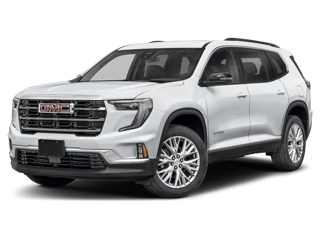 Summer White 2025 GMC Acadia mid-size SUV angled to driver sideview | SUVs for Sale in Muskogee, OK | Kyle Edwards Buick GMC