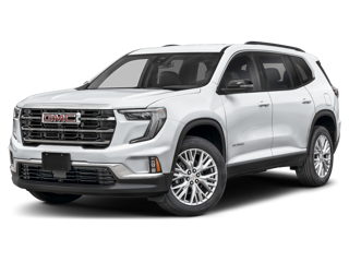 Summer White 2025 GMC Acadia mid-size SUV angled to driver sideview | SUVs for Sale in Muskogee, OK | Kyle Edwards Buick GMC